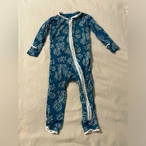 19 - Kickee Pants Romper - Twilight Coral - 9-12 Mos
